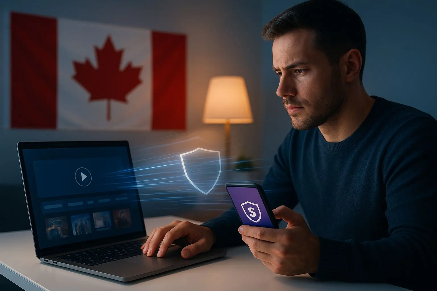 Why Canadian Players Use Skrill Player using Skrill on laptop and phone in Canada